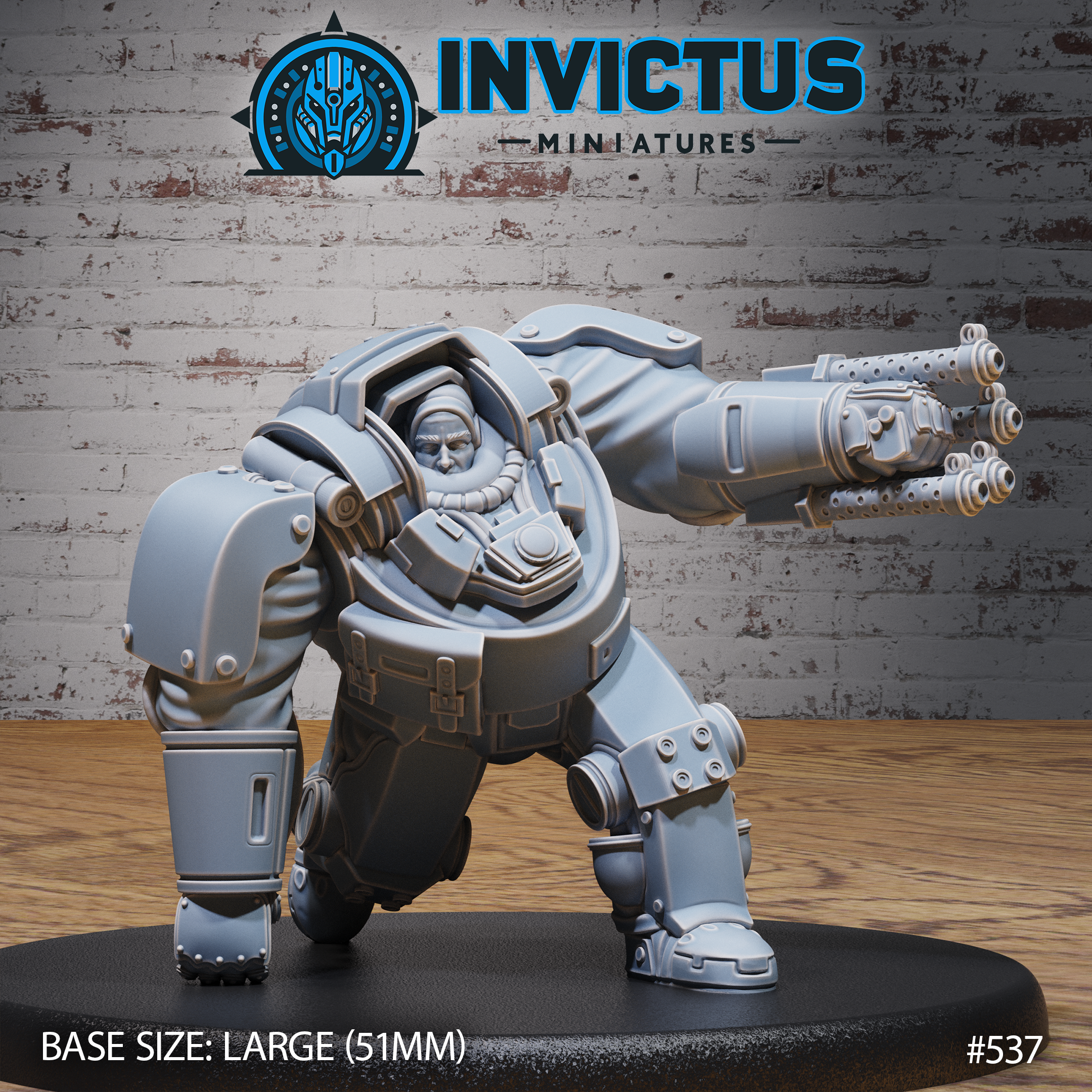 Heavy Exosuit Kneel / Human Soldier / Giant Exoskelet Officer / War Battle Robot / Steampunk Construct / Invasion Army / Cyberpunk Droid / Sci-Fi Encounter